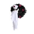thumbnail image 1 of Halloween white ghost wreath Halloween door wreath entrance window indoor and outdoor decoration, 1 of 5