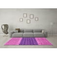thumbnail image 3 of Ahgly Company Indoor Square Oriental Pink Modern Area Rugs, 6' Square, 3 of 4