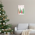 thumbnail image 2 of Stupell Industries Pink & Green Christmas Trees Holiday Painting Unframed Art Print Wall Art, 2 of 6