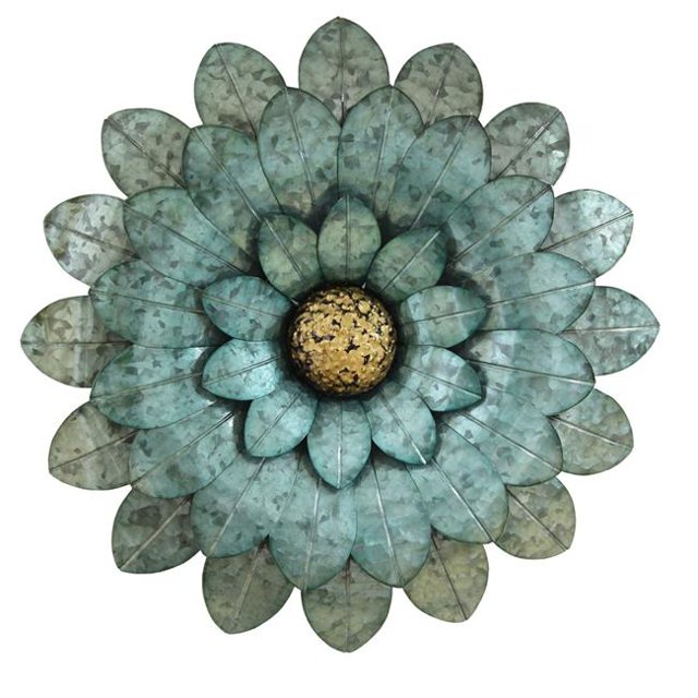 Stratton Home Decor S07728 Stratton Home Morning Glory Flower Wall Decor, Blue