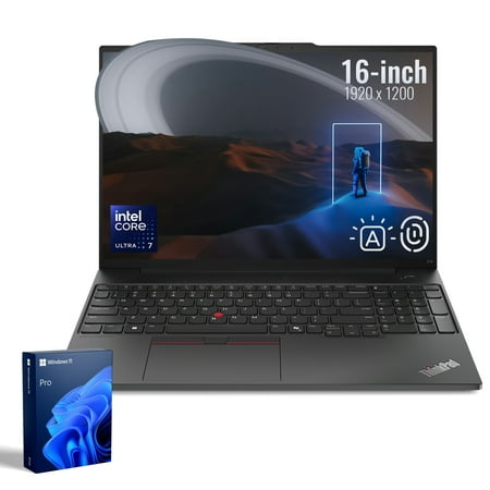 Lenovo ThinkPad E16 Business 16" FHD+ AI Laptop, Intel Core Ultra 7 155U, 64GB DDR5 RAM, 2TB SSD