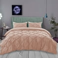 thumbnail image 1 of BedDecor 600 TC 3 Piece Pinch Pleated(Peach,Full/Queen) 100% Egyptian Cotton Base Duvet Set, 1 of 5