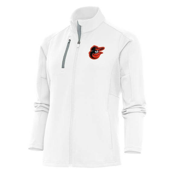 Women's Antigua White Baltimore Orioles Logo Generation Full-Zip Jacket