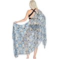 thumbnail image 5 of HAPPY BAY Women's Bikini Sarong Swimwear Swim Cover up Skirt Bathing suit Summer Wraps Swimsuit Beach Wrap Coverups for Women Beachwear One Size Blue_I733, 5 of 5