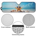 thumbnail image 7 of FUIALDOLG Funny Beach Starfish Car Sun Shade Cover Foldable Car Windshield Sun Shade Block UV Rays Heat Keep Vehicle Cool for Cars SUV Off-road Vehicle Trucks 52.95"x16.14", 7 of 7