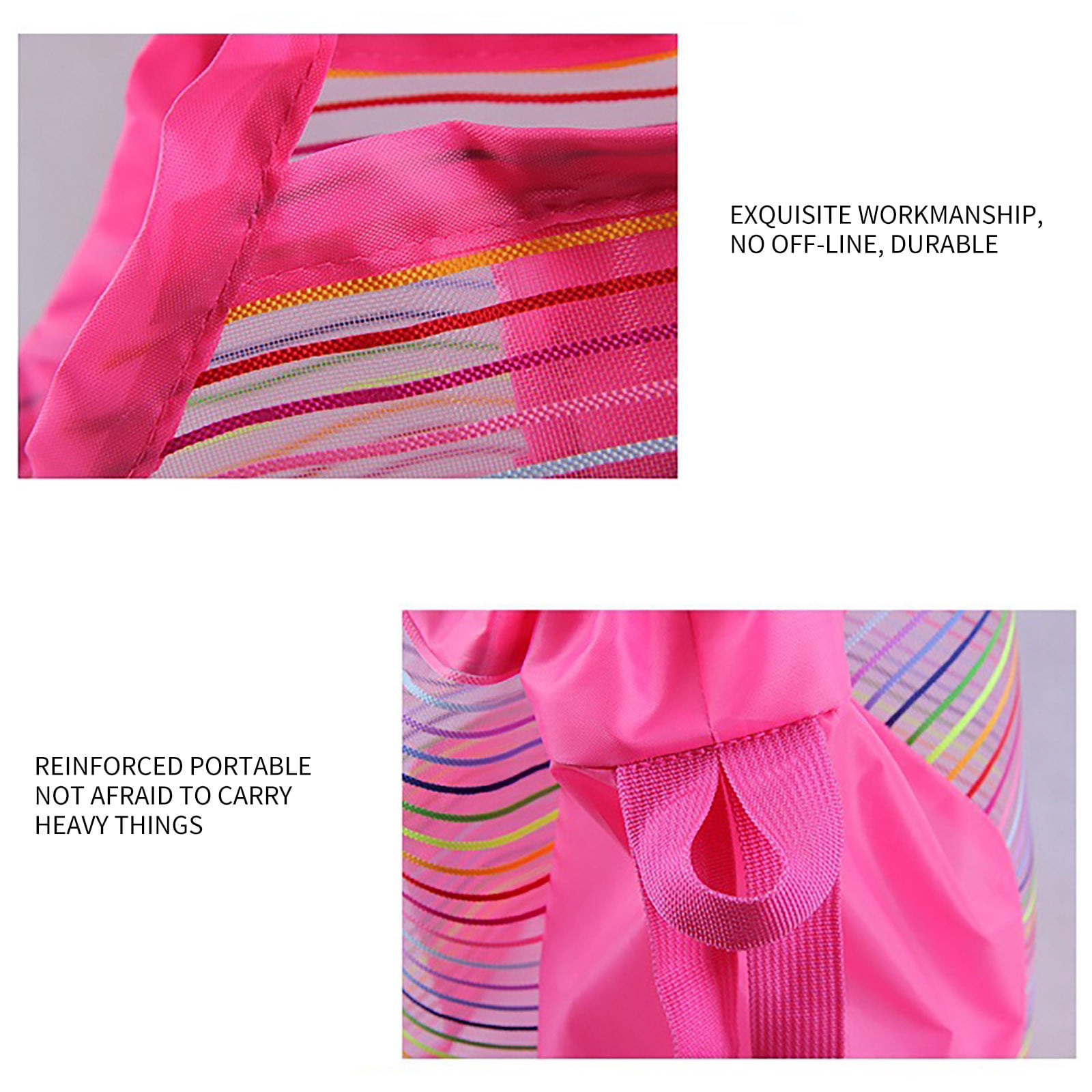 Qiilu Sac de plage en filet Sac de plage en maille multifonction design