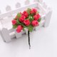 thumbnail image 4 of Naiovety Cabezas de flores artificiales, Mini ramo de rosas, hogar, boda, guirnalda DIY, plantas falsas, arreglo de fiesta, suministros de Kits de decoración para fiestas Rosa roja, 4 of 6