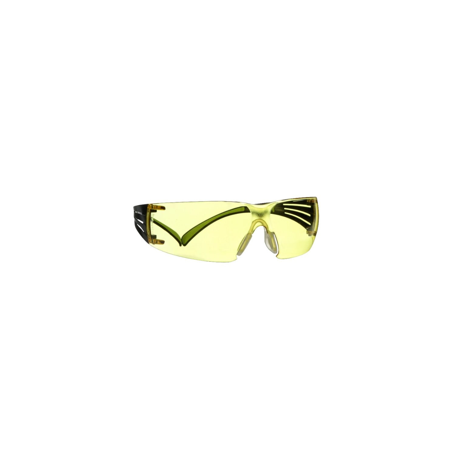 Peltor Sport SecureFit Safety Eyewear, Black/Amber Frame, Amber Polycarbonate Anti-Fog Lens, 1 Pair