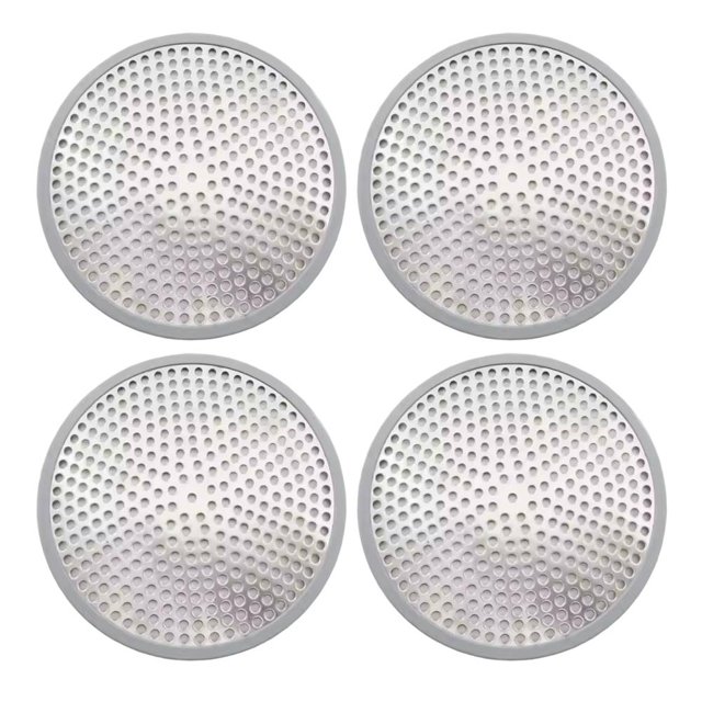 EZLIFE Recogedor de pelo para ducha, 4 piezas de acero inoxidable para desagüe de bañera, a prueba de óxido, cubiertas de drenaje para ducha C7M5
