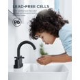 thumbnail image 2 of Grifo de baño FORIOUS, juego central de 4 pulgadas, negro, 2 manijas, 2 of 9