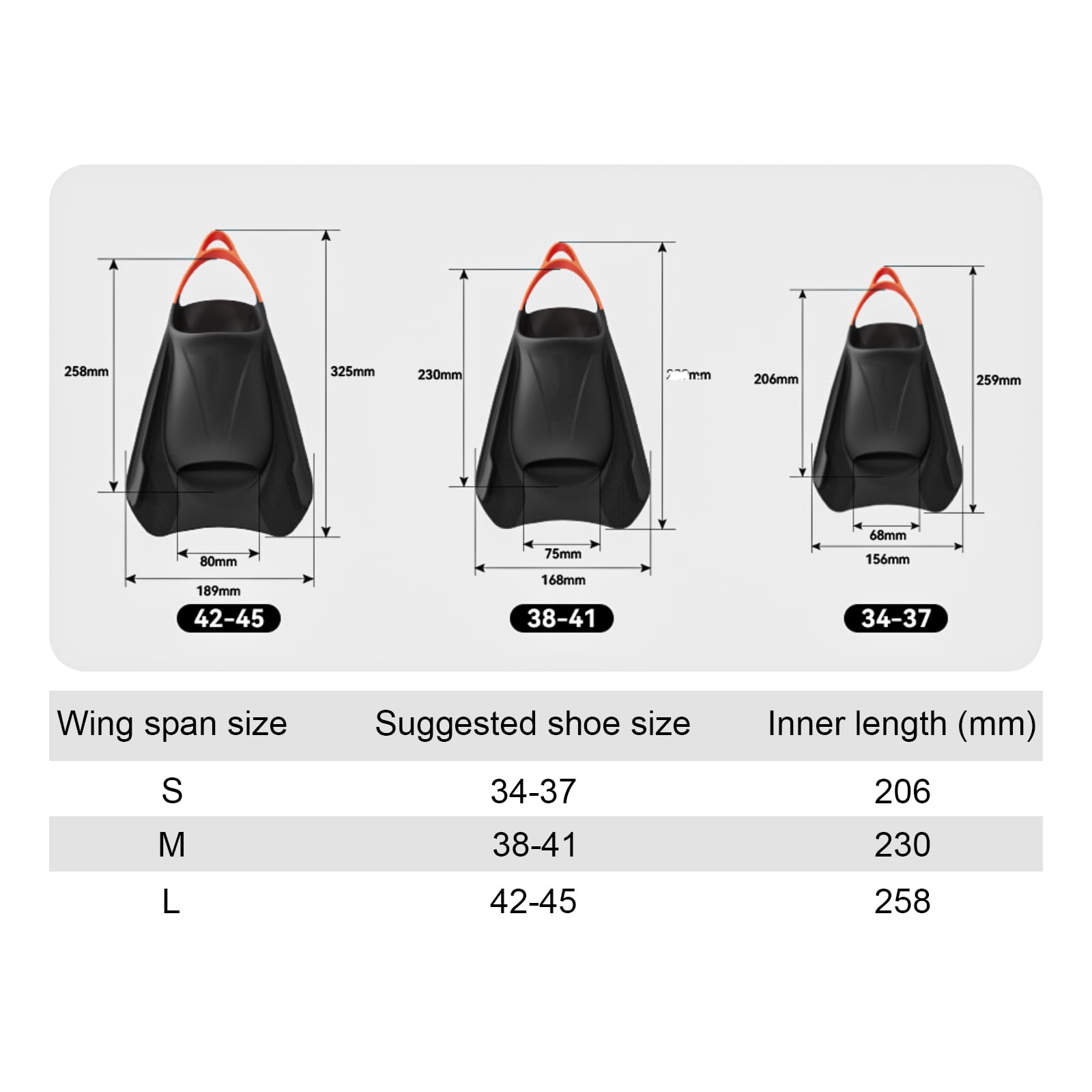 Short Silicone Fins for Freediving Swimming Snorkeling, Professional Training Flippers for Adults, Lightweight Comfort Fit, White L