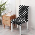 thumbnail image 5 of Dining Room Chair Covers 4pcs Stretch Dining Chair Cover Removable Washable Chair Seat Protector Cover for Home Party Hotel Wedding Ceremony, Universal Size (black & White Dots), 5 of 5