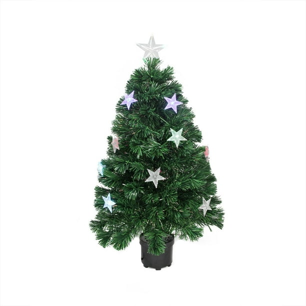 4' PreLit LED Color Changing Fiber Optic Artificial Christmas Tree