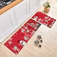 thumbnail image 2 of Non Kitchen Mat Runner Rug Set - 2 Piece Merry Christmas Snowman Doormats with Rubber Backing for Indoor Floors, 2 of 7