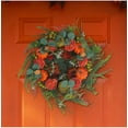 thumbnail image 2 of Artificial Fall Wreaths for Front Door Rustic Autumn Wreath with Pumpkin,Rose,Berry Branchesm,Mixed Leaves Thanksgiving Wreath Fall Door Wreath for Halloween Thanksgiving Indoor Outdoor Decor (C17.7), 2 of 5