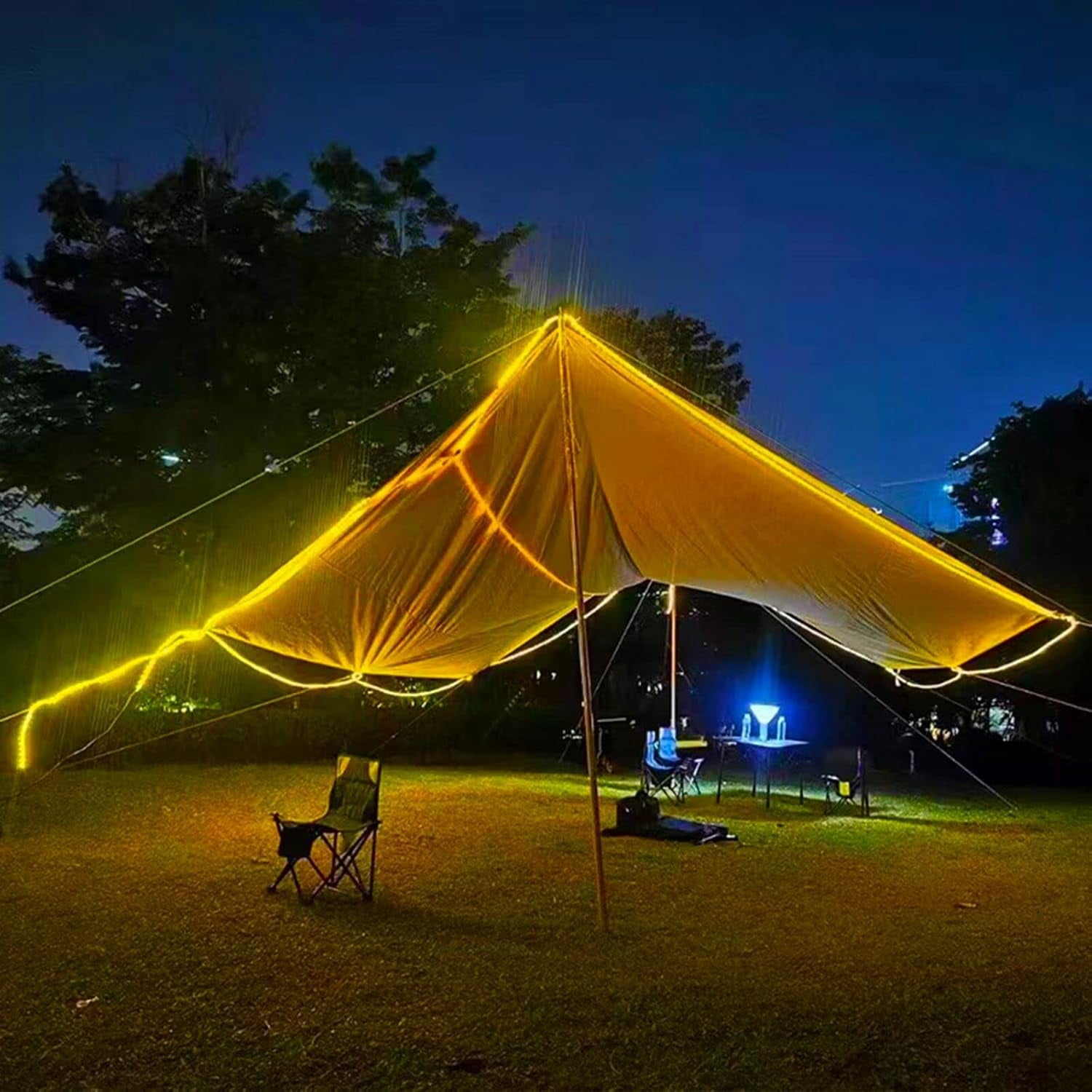 Gold Neon Light Strip 18FT Flexible Neon Rope Lights Indoor Outdoor Led Strip Lights Waterproof 120LEDs/M AC 110VPlug and Neon LED Lights for Bedroom Home Commercial Lighting