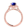thumbnail image 4 of Aonejewelry 1.05 Ct. Ttw Diamond Tanzanite Ring In 10k Rose Gold, 4 of 4