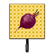 Carolines Treasures BB7185SH4 Beet Root on Basketweave Leash or Key Holder Single Hook multicolor