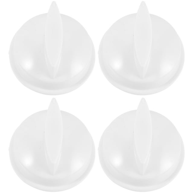 FONDOTIN 4Pcs Microwave Oven Timer Control Knobs White Plastic Replacement Parts for Wide Appliance Use