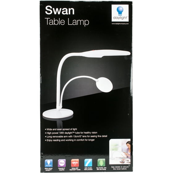 Daylight Table Top Craft Lamp, White