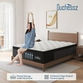 thumbnail image 3 of Twin Mattress 10 Inch Hybrid Mattress with Gel Memory Foam and Individually Pocket Innerspring Euro Top Black&White Mattresses Medium Firm Comfort for Motion Isolation Edge Support, 3 of 13