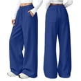 thumbnail image 3 of Livrdious Wide Leg Sweatpants Women High Waisted Drawstring Baggy Sweat Pants with Pockets, Womens Casual Lounge Pants, 30'' Inseam, 3 of 6