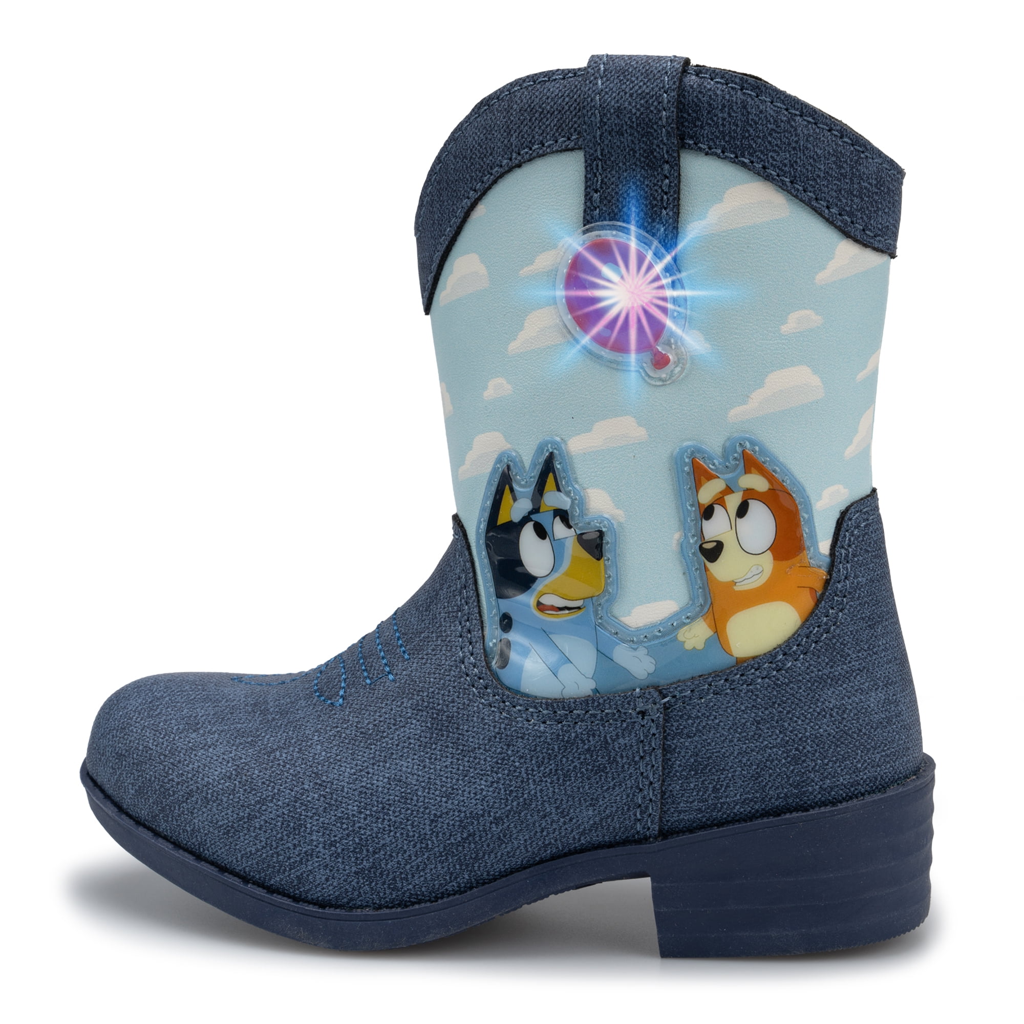 Bluey Toddler Boys Light Up Western Cowboy Boots
