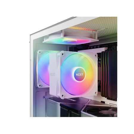 NZXT - H5 Flow RGB ATX Mid-Tower Case with RGB Fans - White