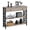 Grey, variant on Alpinel Console Table with Drawer, Entryway Table with 3 Tier Storage Shelves, Narrow Long Sofa Tables for Entryway, Living Room, Hallway, Couch, Kitchen, Metal Frame, Rustic Brown