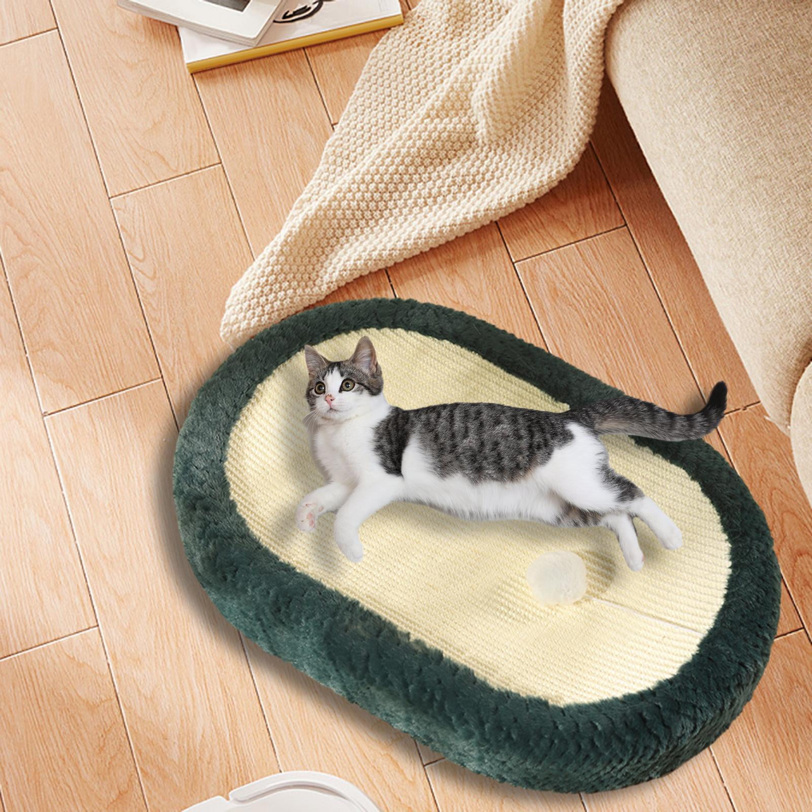 Cat Scratcher Bed Portable Sleeping Nest Sofa Grinding Claws Cat Scratch Pad Dark Green
