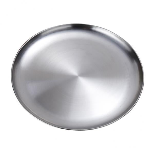 3 platos de acero inoxidable, platos de metal de 9 pulgadas para niños pequeños, para picnic/camping al aire libre, saludables y sin BPA, irromp Baoblaze Plato de cena de acero inoxidable