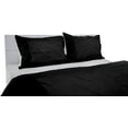 thumbnail image 4 of DNG Creations 1 Piece Two Tone Pinch Pleated Duvet Cover With Zipper Closure & Corner Ties 100% Egyptian Cotton ( Solid Black/ Black - Full/Queen ), 4 of 4