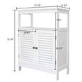 thumbnail image 5 of Tcbosik Bathroom Floor Cabinet, Freestanding Storage Cabinet with 2 Shutter Doors, Accent Cabinet with Adjustable Shelves for Living Room, Dining Room, Kitchen, White, 5 of 7