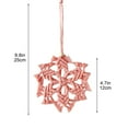 thumbnail image 3 of Christmas Tree Ornaments, Hand-Woven Snowflake Decorations, Five-Pointed Star Wall Hanging for Holiday Festive Decor, Premium Woven Pendant, 3 of 9