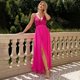 thumbnail image 1 of Vestido sexy de verano de color liso con tirantes abiertos y aberturas grandes para mujer, 1 of 6