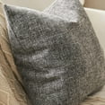 thumbnail image 2 of Set of 2 Dark Grey Pillow Covers 20x20 Inch Rustic Linen Square Decorative Throw Pillow Covers for Sofa Couch Farmhouse Home Decorations, 2 of 6
