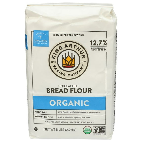 King Arthur Organic Bread Flour, 5 Pound -- 6 per Case.