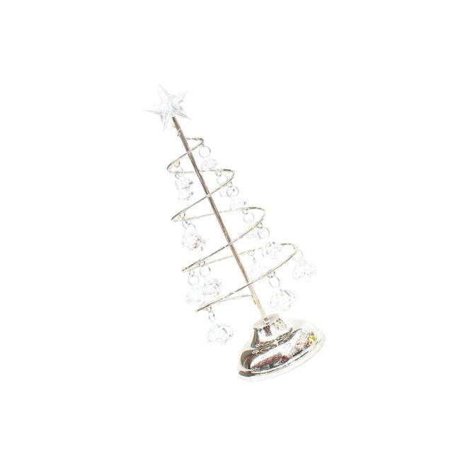 Luz de noche brillante Injueey para árbol de Navidad Hierro forjado decoración dormitorio sala de estar Plata M