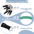 thumbnail image 3 of Bandas de tubo de resistencia Uxcell, 3 paquetes de 30 lbs/40 lbs/50 lbs, banda de resistencia apilable, banda de ejercicio para entrenar en casa, Rojo/Verde/Negro, 3 of 5