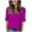 Dark Purple, variant on Womens T Shirts, Women’s T-Shirts - Womens Summer Tops Half Sleeve V Neck Shirts Casual Loose Fit Printed Elbow Length Sleeve Blouses Dark Purple S