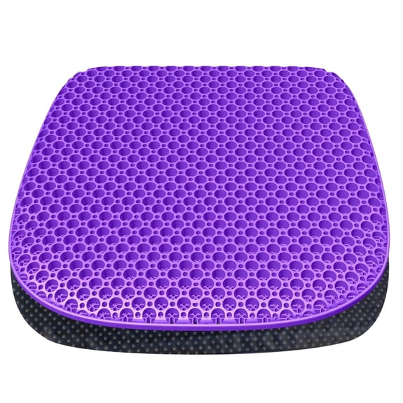 Large Gel Seat Cushion for Long Sitting with Non-Slip Cover, Soft & Breathable, Seat Cushion for Chair, Car, Office, Desk Chair, Wheelchair (17" x 15")