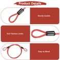 thumbnail image 4 of Cable de Seguridad Uxcell con Asas [2Pcs] - 3.28ft / 39.4 Pulgadas Cable de Seguridad para Candado de Equipaje de Acero Inoxidable para Bicicletas y Equipaje - [Rojo], 4 of 6