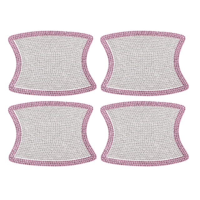 Protector de manija de puerta de automóvil Unique Bargains Anti-rasguños 8x10cm Película protectora de manija de puerta automática Blanca, Rosa 4 Pcs