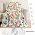 thumbnail image 5 of Summer Fruits Blanket Soft Cozy Warm Twin Blanket for Bed, Plush Fuzzy Flannel Fleece Blankets for Sofa, Orange Peach Green Botanical Spring Throw Blankets for Couch, Gifts for Men, 60"x80", 5 of 9