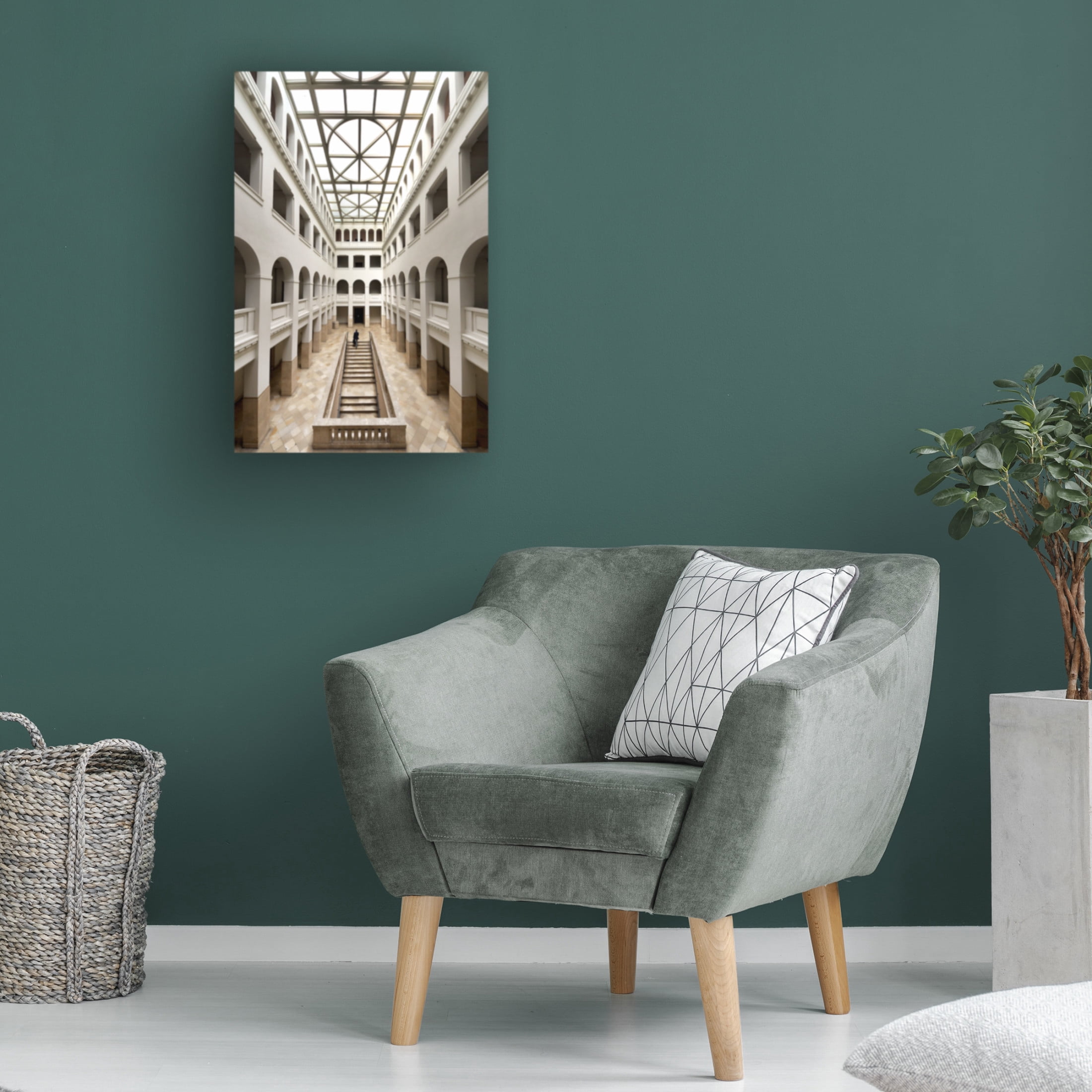Canvas Wall Art - Renate Reichert 'Peter Behrens Bau' Wall Art for Living Room, Bedroom, or Office Décor by Trademark Fine Art - 16 x 24 Inches