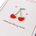 thumbnail image 3 of Graphique Cherry Much Handmade Valentine’s Card, Romantic, Love and Cute Greeting, Anniversary, Wife Girlfriend, Husband Boyfriend, Her Him Kid, Blank Inside, 5” x 7”, 3 of 3