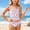 Light Pink, variant on Girls 2 Piece Tankini Swimsuit, Floral Print High Waist Bathing Suit for Kids 4-14 Years, Cute Summer Swimwear for Beach Pool