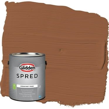 Glidden Spred Cinnamon Spice / Orange Flat Interior Paint with Primer, 1 Gallon