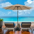 thumbnail image 4 of COBANA 9ft Patio Umbrella with Base Included, Outdoor Market Table Umbrella with Crank Tilt and Umbrella Stand Weights, Beige, 4 of 7