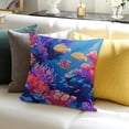 thumbnail image 3 of BCIIG Coral Reef Fish Square Pillowcase for Home Furnishing 24x24in, 3 of 5